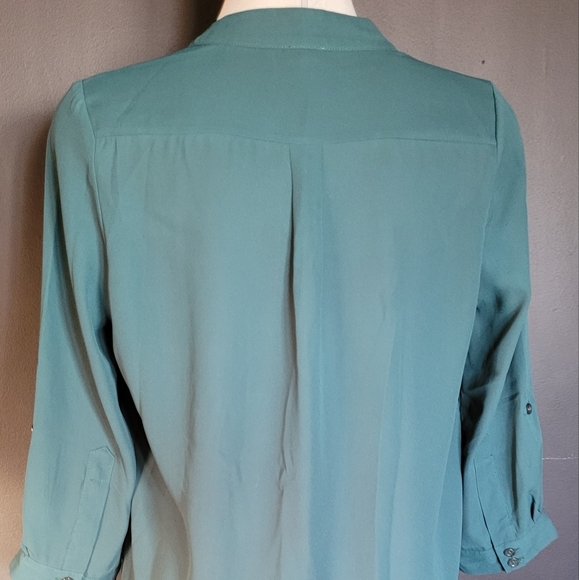 Dark Green Kismet Blouse - Picture 2 of 3